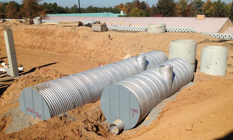 Corrugated steel pipe - large tanks